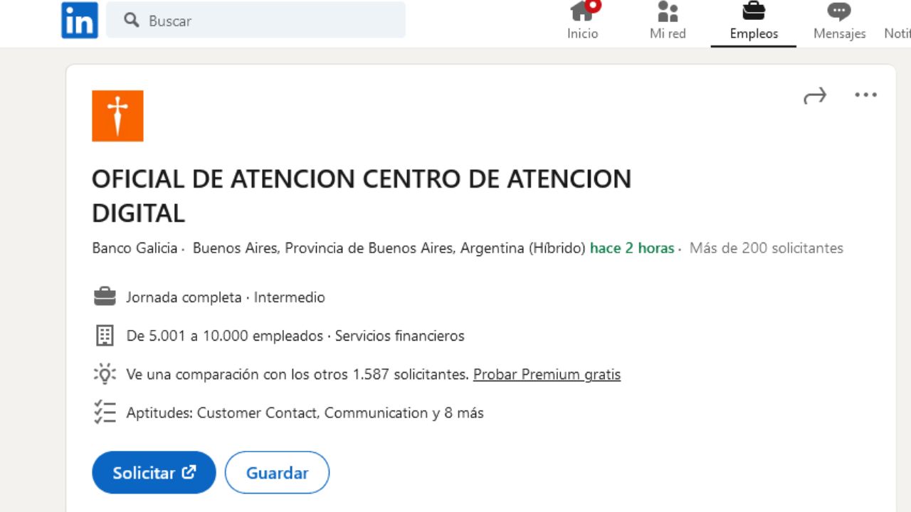 Banco Galicia Empleo: Operador de Atencion al Cliente Digital