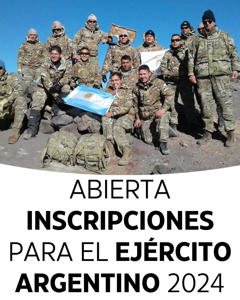 Inscripciones para el Ejército Argentino 2024: Requisitos